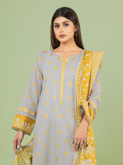 edenrobe Allure Lawn Unstitched Printed 3Pc Suit EWU23A1-26194