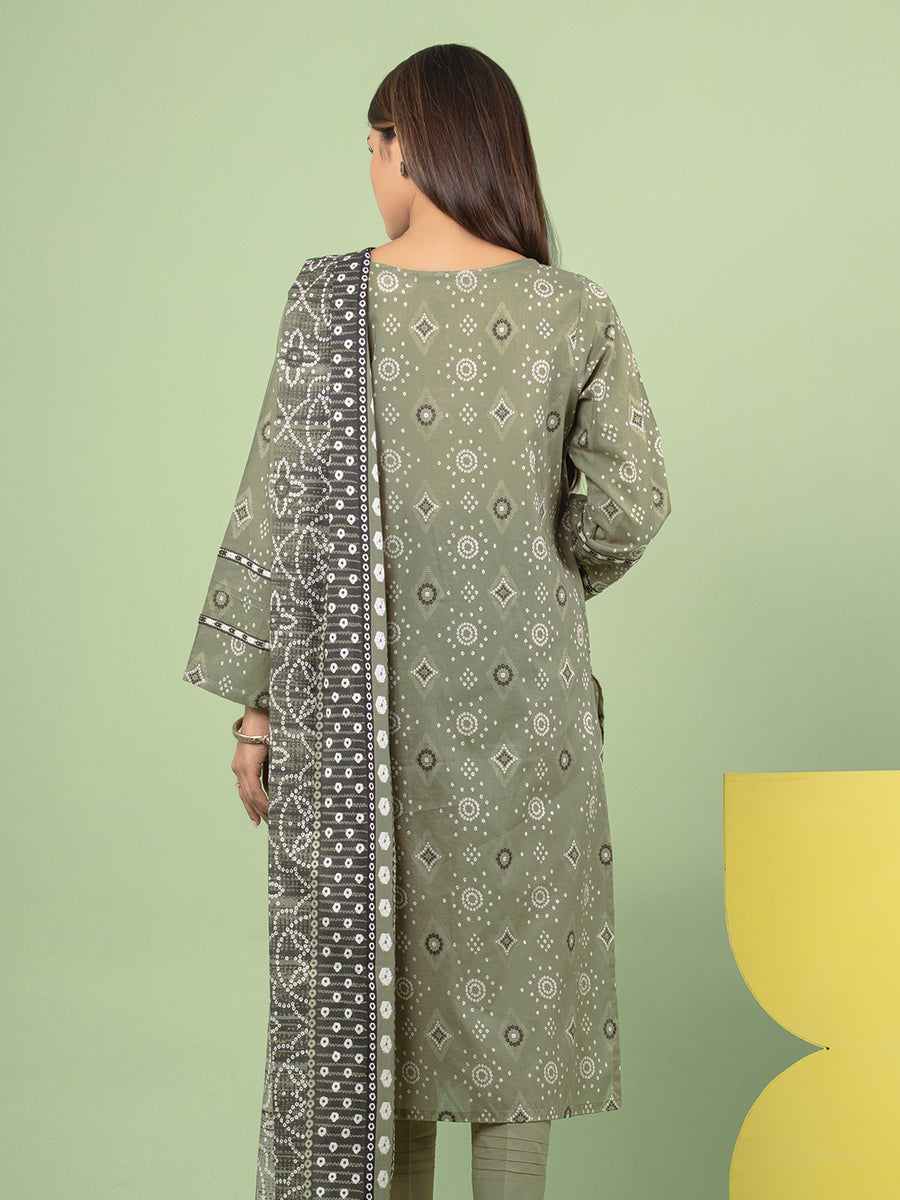 edenrobe Allure Lawn Unstitched Printed 3Pc Suit EWU23A1-26196