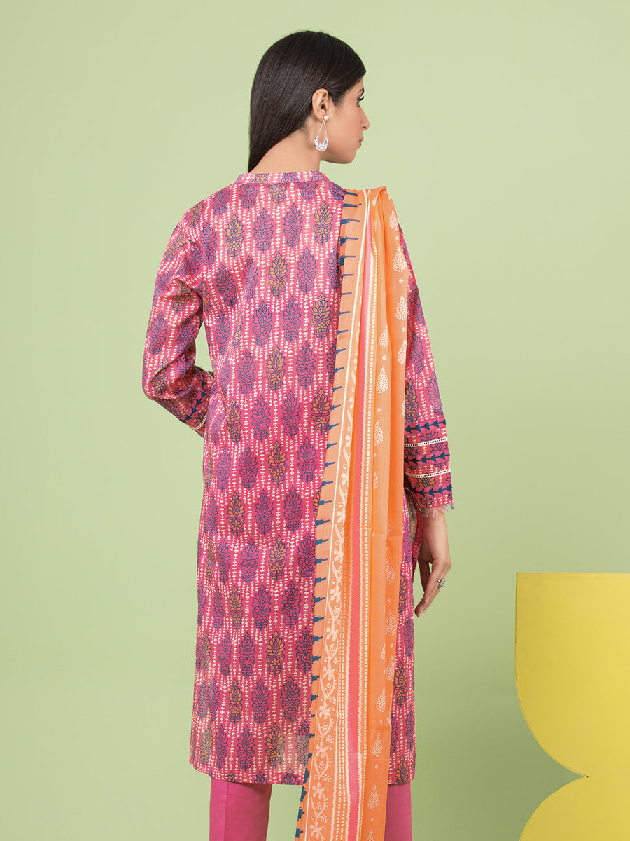 edenrobe Allure Lawn Unstitched Printed 3Pc Suit EWU23A1-26204