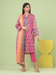 edenrobe Allure Lawn Unstitched Printed 3Pc Suit EWU23A1-26204