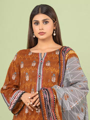 edenrobe Allure Lawn Unstitched Printed 3Pc Suit EWU23A1-26205