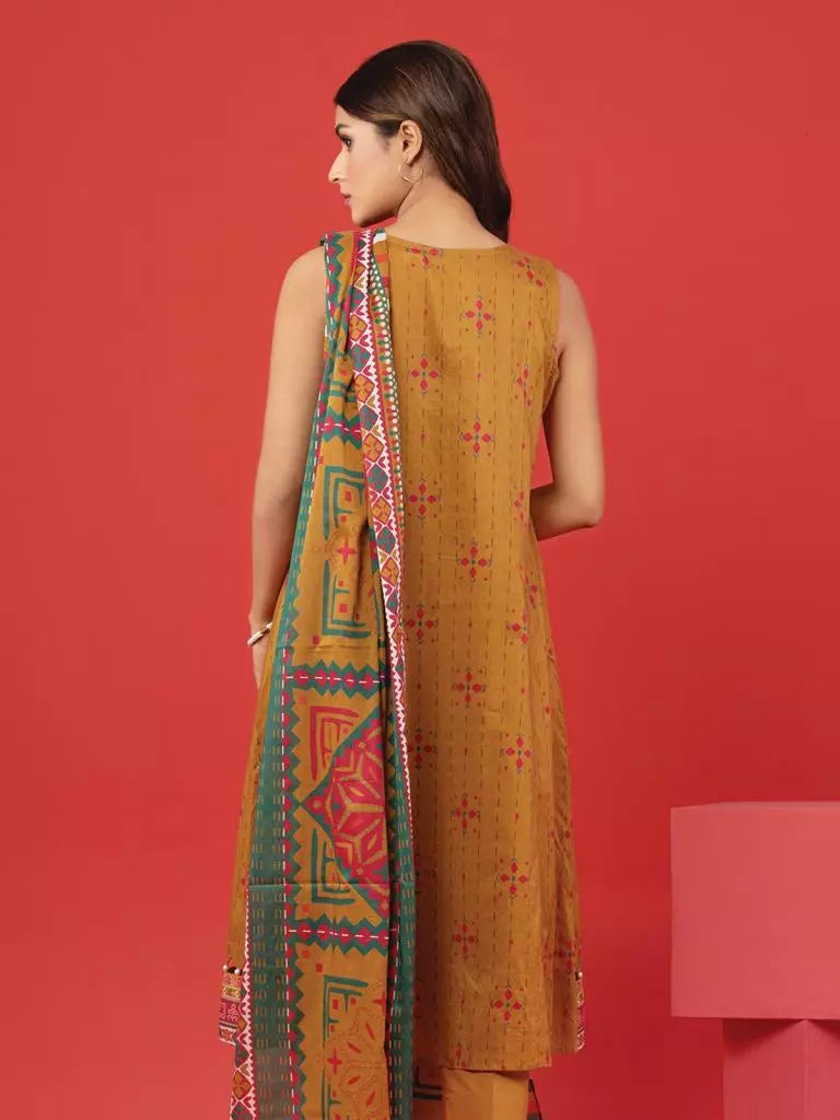 edenrobe Allure Lawn Unstitched Printed 3Pc Suit EWU23A1-26206
