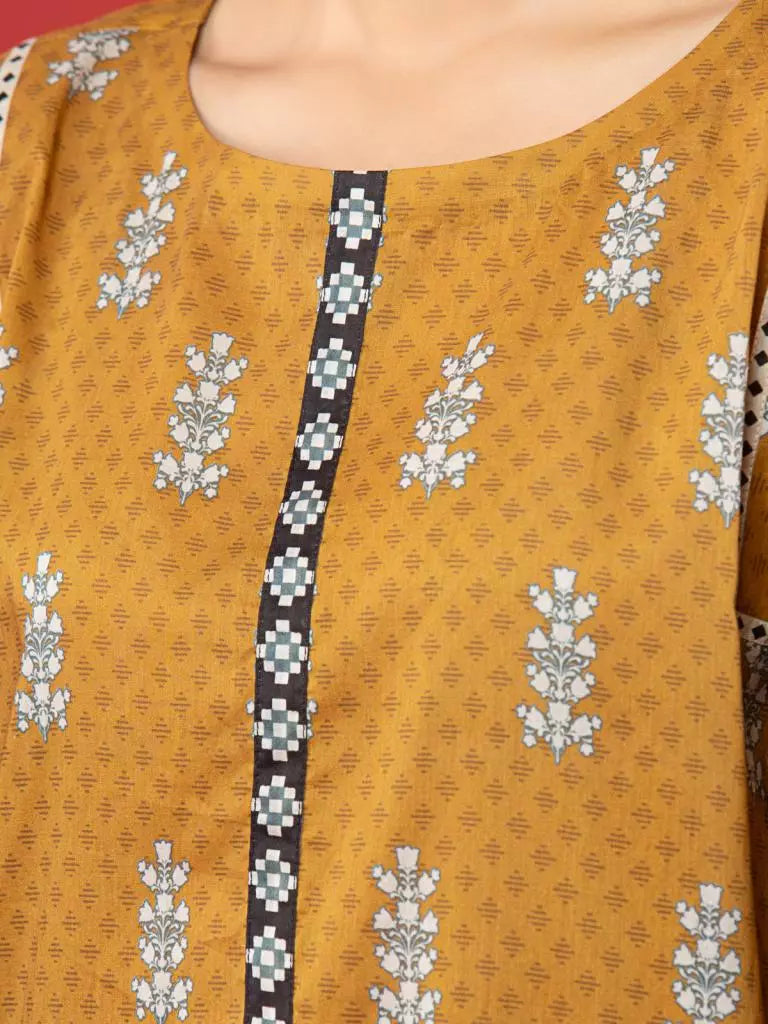 edenrobe Allure Lawn Unstitched Printed 3Pc Suit EWU23A1-26208