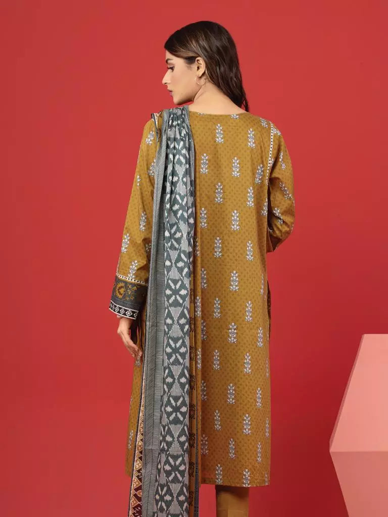 edenrobe Allure Lawn Unstitched Printed 3Pc Suit EWU23A1-26208