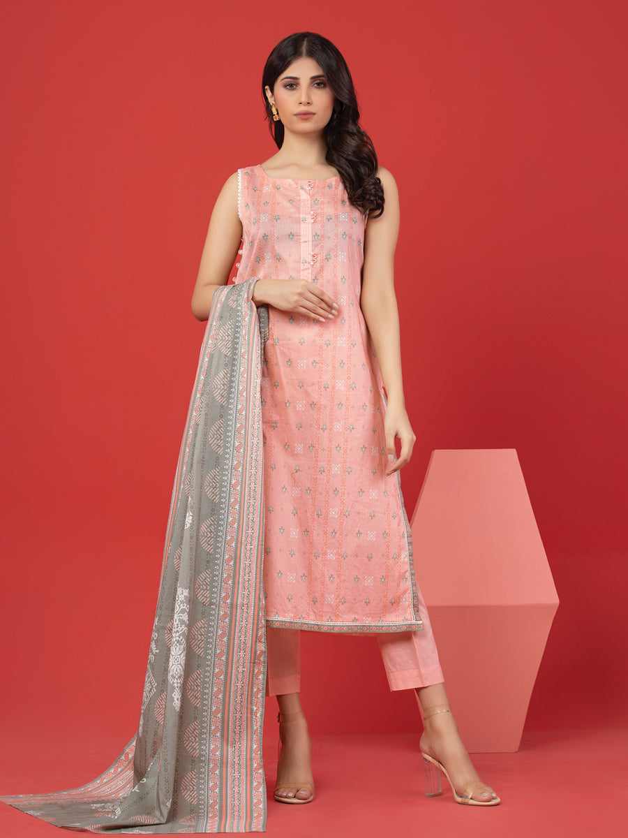 edenrobe Allure Lawn Unstitched Printed 3Pc Suit EWU23A1-26213