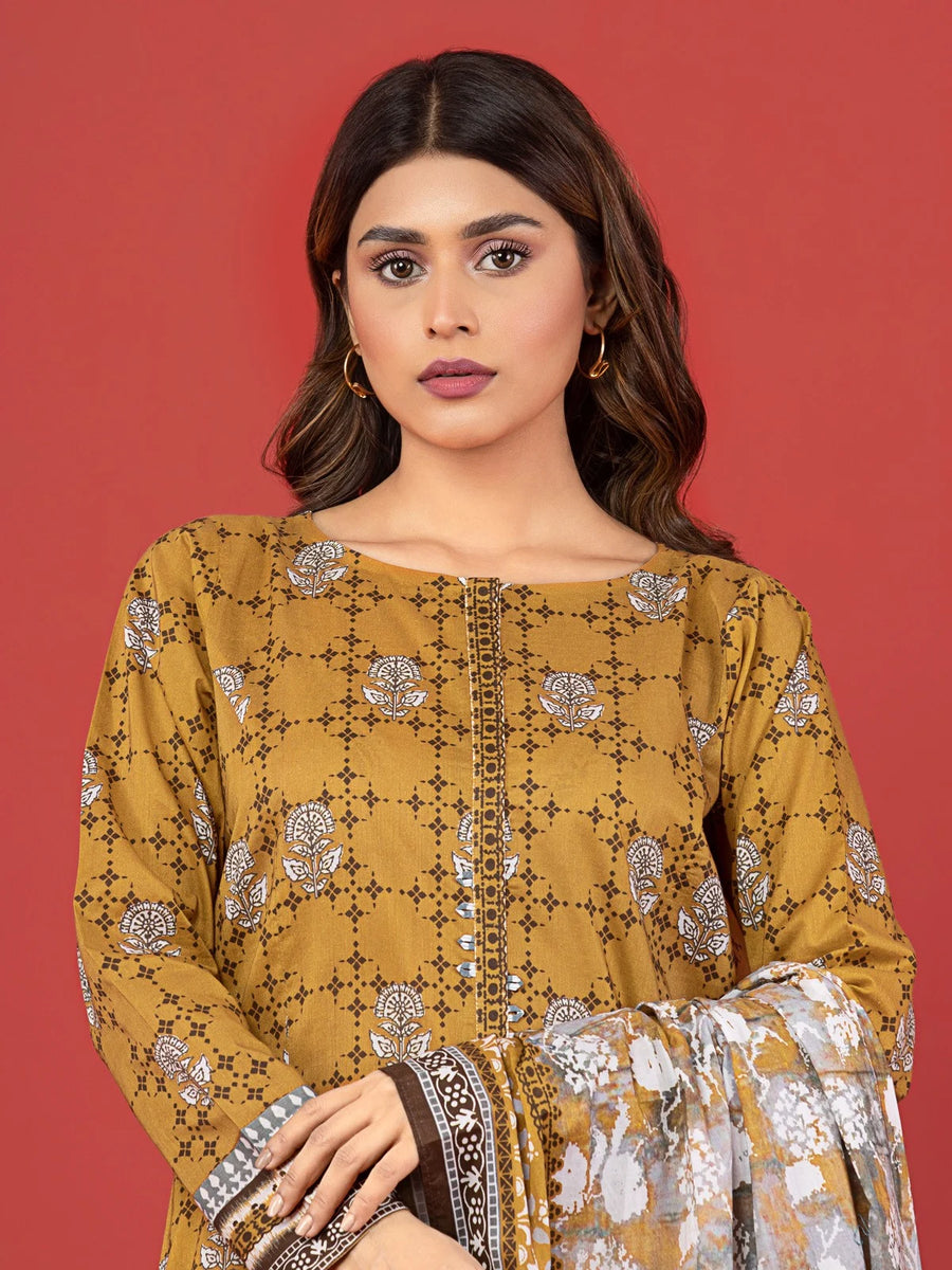 edenrobe Allure Lawn Unstitched Printed 3Pc Suit EWU23A1-26224