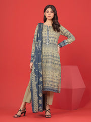 edenrobe Allure Lawn Unstitched Printed 3Pc Suit EWU23A1-26226