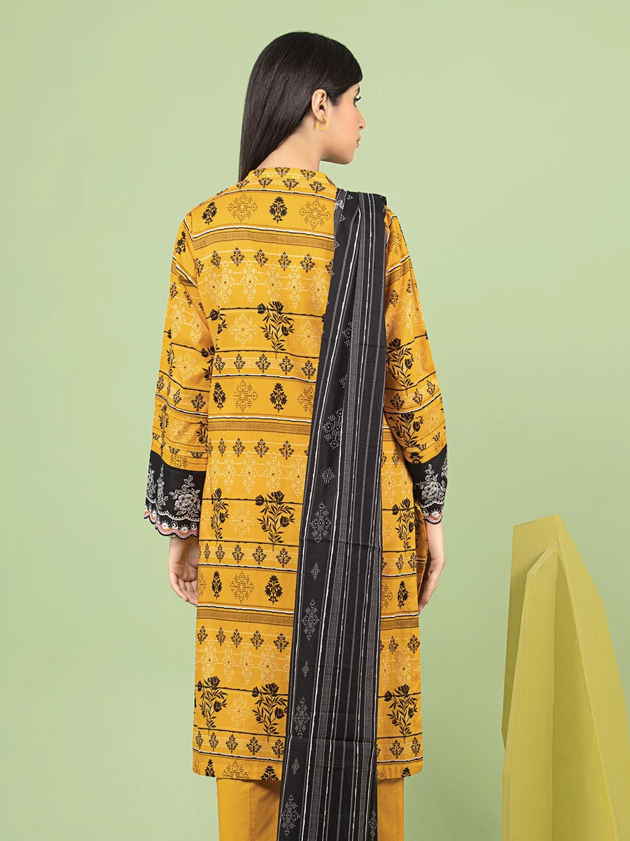 edenrobe Allure Lawn Unstitched Printed 3Pc Suit EWU23A1-26235