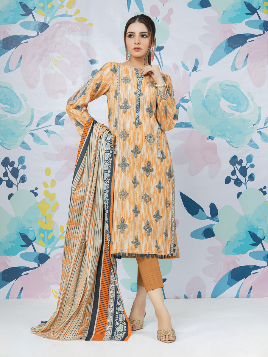 edenrobe Allure Lawn Unstitched Printed 3Pc Suit EWU23A1-26316
