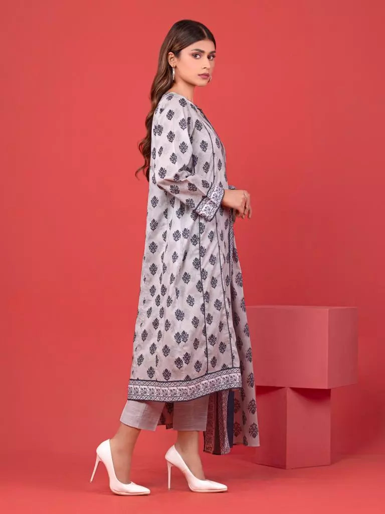 edenrobe Allure Lawn Unstitched Printed 3Pc Suit EWU23A1-26339