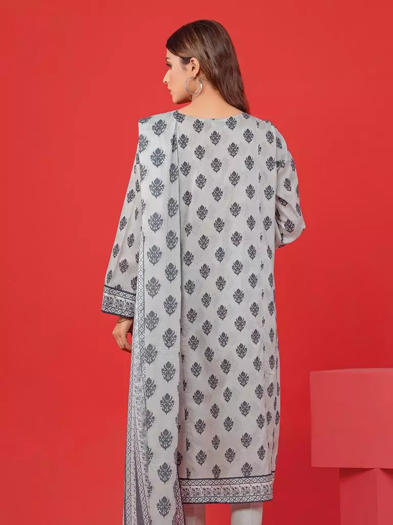 edenrobe Allure Lawn Unstitched Printed 3Pc Suit EWU23A1-26339