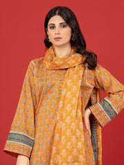 edenrobe Allure Lawn Unstitched Printed 3Pc Suit EWU23A1-26347