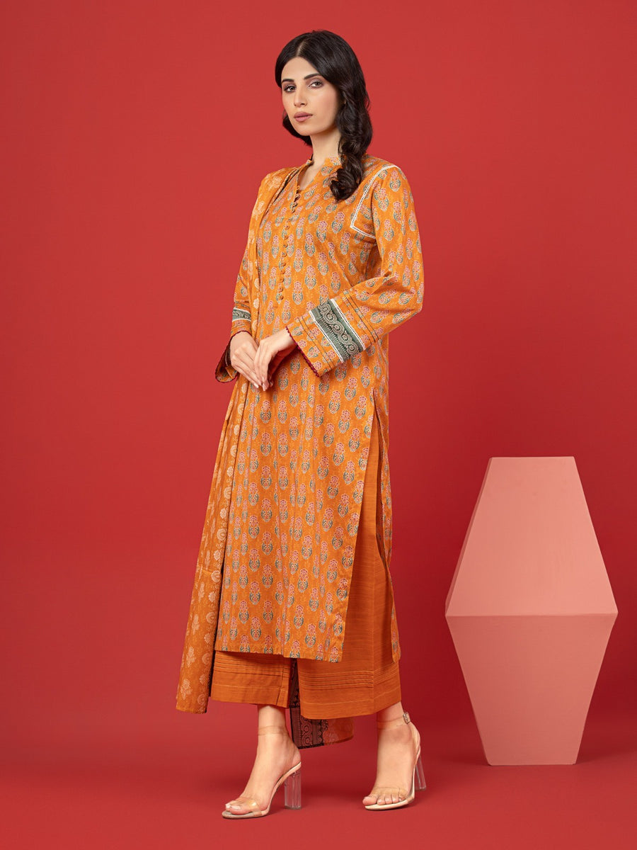 edenrobe Allure Lawn Unstitched Printed 3Pc Suit EWU23A1-26347