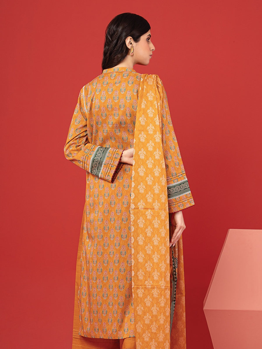 edenrobe Allure Lawn Unstitched Printed 3Pc Suit EWU23A1-26347