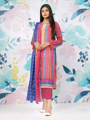 edenrobe Allure Lawn Unstitched Printed 3Pc Suit EWU23A1-26362