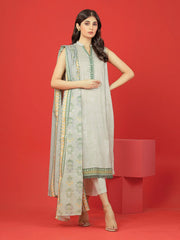 edenrobe Allure Lawn Unstitched Printed 3Pc Suit EWU23A1-26383