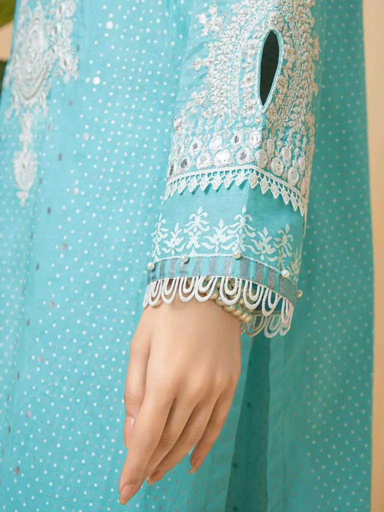 edenrobe Premium Embroidered Lawn Unstitched 3Pc EWU23V1-23681