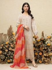 edenrobe Premium Festive Unstitched Net 3Pc Suit EWU23V15-26643