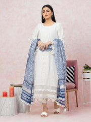 edenrobe Premium Festive Unstitched Raw Silk 3Pc Suit EWU23V16-26659