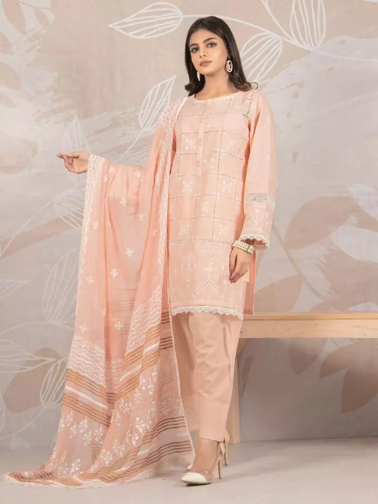 edenrobe Premium Festive Unstitched Dobby 3Pc Suit EWU23V7-23751