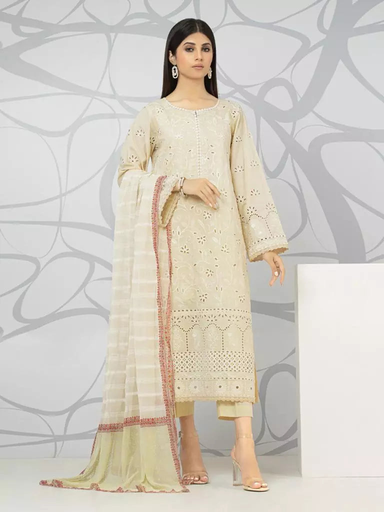 edenrobe Premium Festive Unstitched Dobby 3Pc Suit EWU23V7-23754