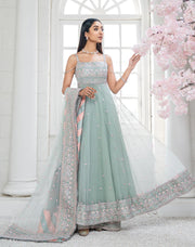 HemStitch Luxury Unstitched Embroidered Net 3Pc Suit HL-06 Eloise