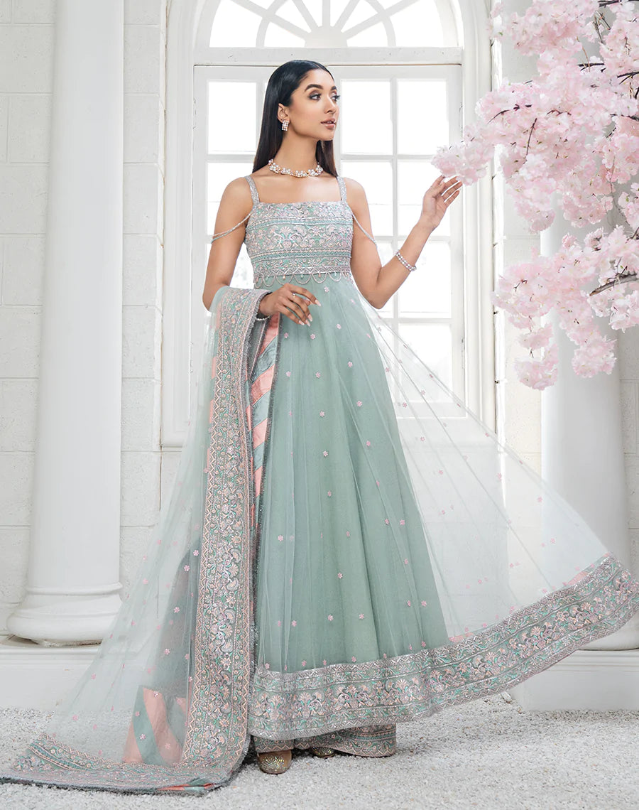HemStitch Luxury Unstitched Embroidered Net 3Pc Suit HL-06 Eloise