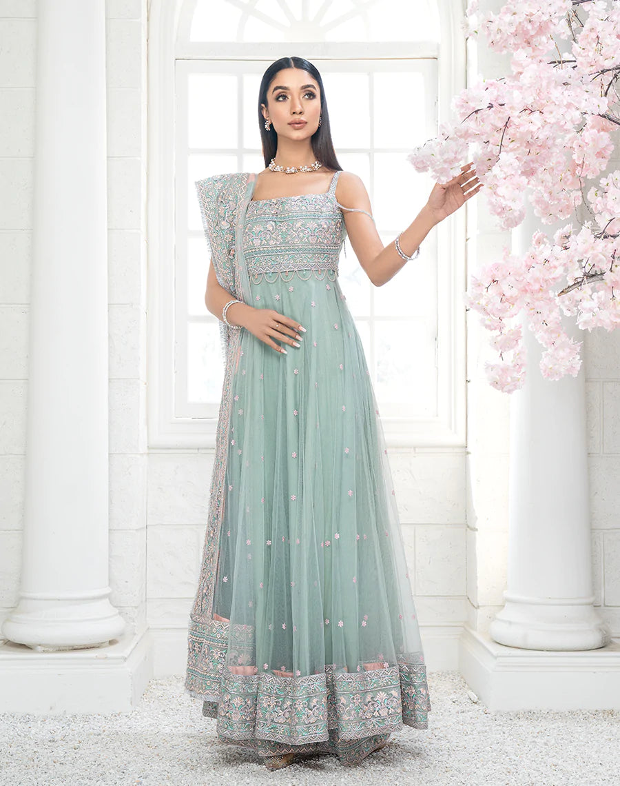 HemStitch Luxury Unstitched Embroidered Net 3Pc Suit HL-06 Eloise