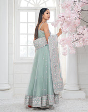 HemStitch Luxury Unstitched Embroidered Net 3Pc Suit HL-06 Eloise