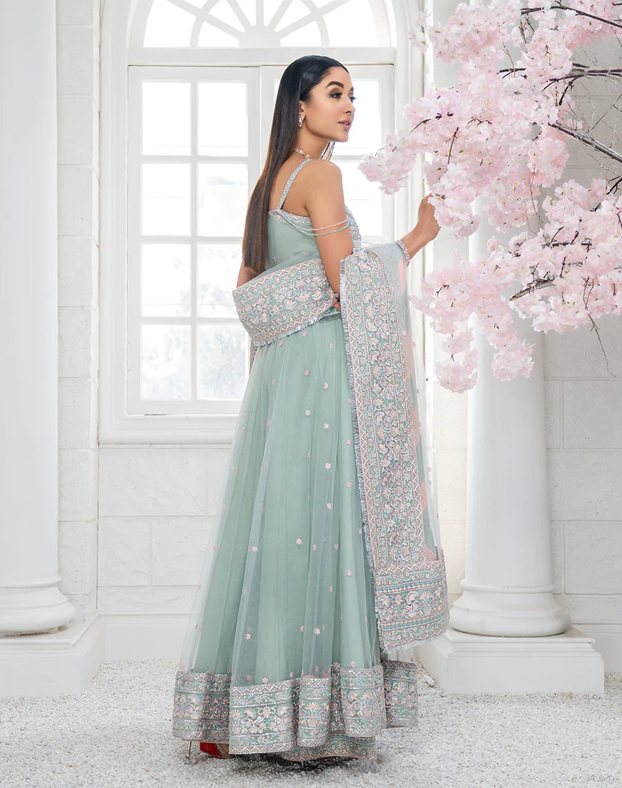 HemStitch Luxury Unstitched Embroidered Net 3Pc Suit HL-06 Eloise