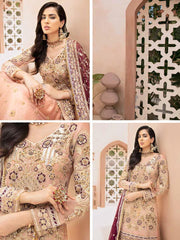 EMAAN ADEEL Elegant Bridal Collection Vol-3 Embroidered 3PC Suit EA-301 - FaisalFabrics.pk