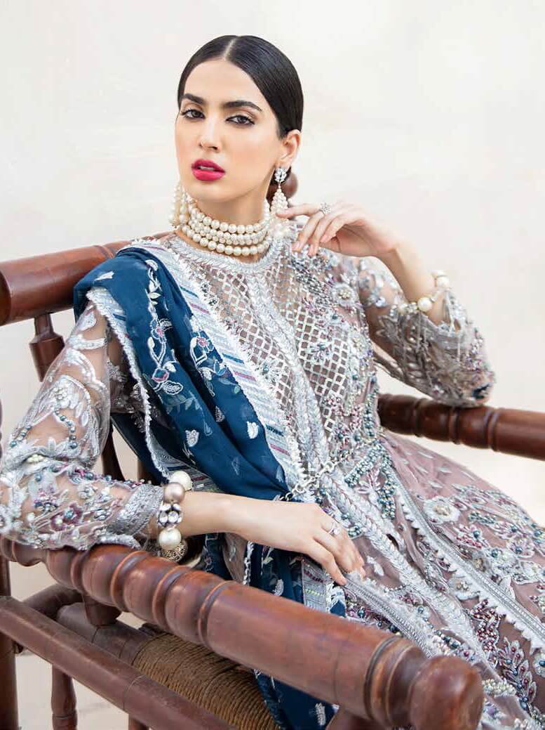 EMAAN ADEEL Elegant Bridal Collection Vol-3 Embroidered 3PC Suit EA-302 - FaisalFabrics.pk