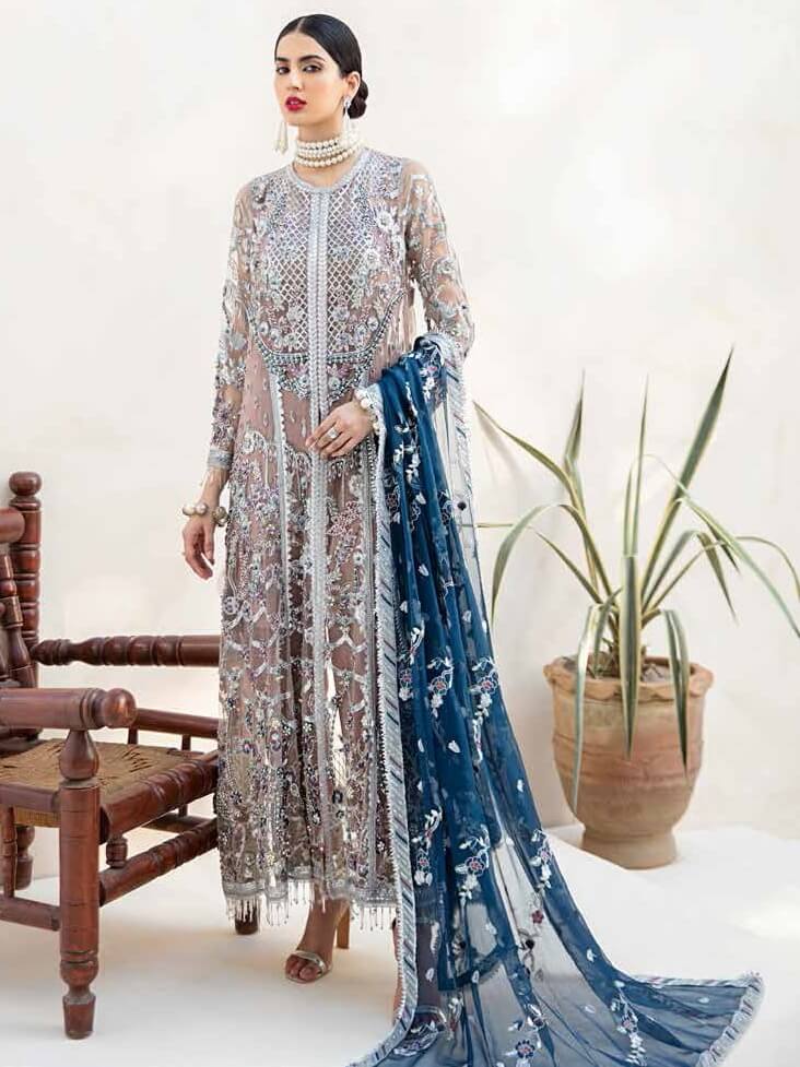 EMAAN ADEEL Elegant Bridal Collection Vol-3 Embroidered 3PC Suit EA-302 - FaisalFabrics.pk