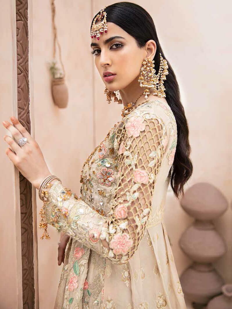 EMAAN ADEEL Elegant Bridal Collection Vol-3 Embroidered 3PC Suit EA-303 - FaisalFabrics.pk