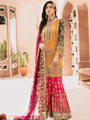 EMAAN ADEEL Elegant Bridal Collection Vol-3 Embroidered 3PC Suit EA-304 - FaisalFabrics.pk