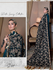 Emaan Adeel Luxury Embroidered Velvet Shawl Edition S-101 - FaisalFabrics.pk