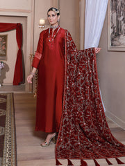 Emaan Adeel Luxury Embroidered Velvet Shawl Edition S-104 - FaisalFabrics.pk