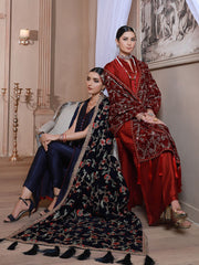 Emaan Adeel Luxury Embroidered Velvet Shawl Edition S-104 - FaisalFabrics.pk