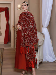 Emaan Adeel Luxury Embroidered Velvet Shawl Edition S-104 - FaisalFabrics.pk