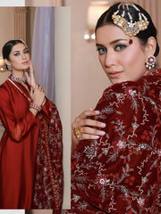 Emaan Adeel Luxury Embroidered Velvet Shawl Edition S-104 - FaisalFabrics.pk