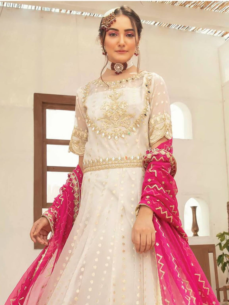 Emaan Adeel Luxury Chiffon Vol-13 Embroidered 3Pc Suit EA-1301 - FaisalFabrics.pk