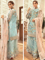 Emaan Adeel Luxury Chiffon Vol-13 Embroidered 3Pc Suit EA-1302 - FaisalFabrics.pk
