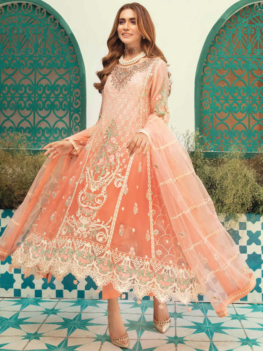 Emaan Adeel Luxury Chiffon Vol-13 Embroidered 3Pc Suit EA-1310 - FaisalFabrics.pk