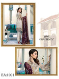 Emaan Adeel Luxury Embroidered Chiffon Unstitched 3 Piece Suit EA-1001 - FaisalFabrics.pk