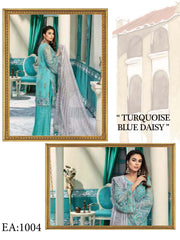 Emaan Adeel Luxury Embroidered Chiffon Unstitched 3 Piece Suit EA-1004 - FaisalFabrics.pk