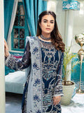 Emaan Adeel Luxury Embroidered Chiffon Unstitched 3 Piece Suit EA-1005 - FaisalFabrics.pk
