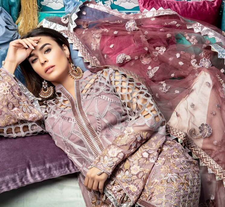 Sauve by Emaan Embroidered Chiffon Suit Unstitched 3 Piece EA24S Azlin - Summer Collection