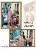Emaan Adeel Luxury Embroidered Chiffon Unstitched 3 Piece Suit EA-1009 - FaisalFabrics.pk