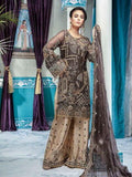 Emaan Adeel Luxury Embroidered Chiffon Unstitched 3 Piece Suit EA-1010 - FaisalFabrics.pk