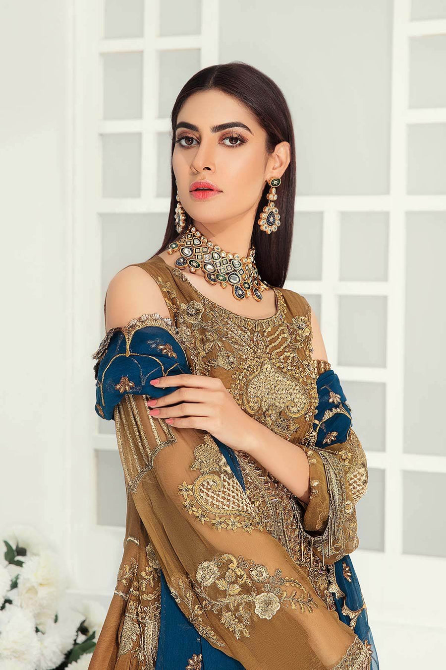 Emaan Adeel Chiffon Collection Vol-9 Unstitched 3 Piece Suit EA-902 - FaisalFabrics.pk